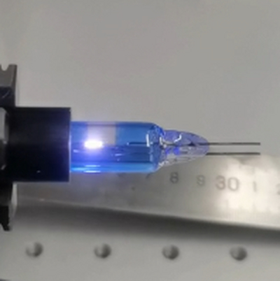 卤素灯怎么激光去蓝色镀层？